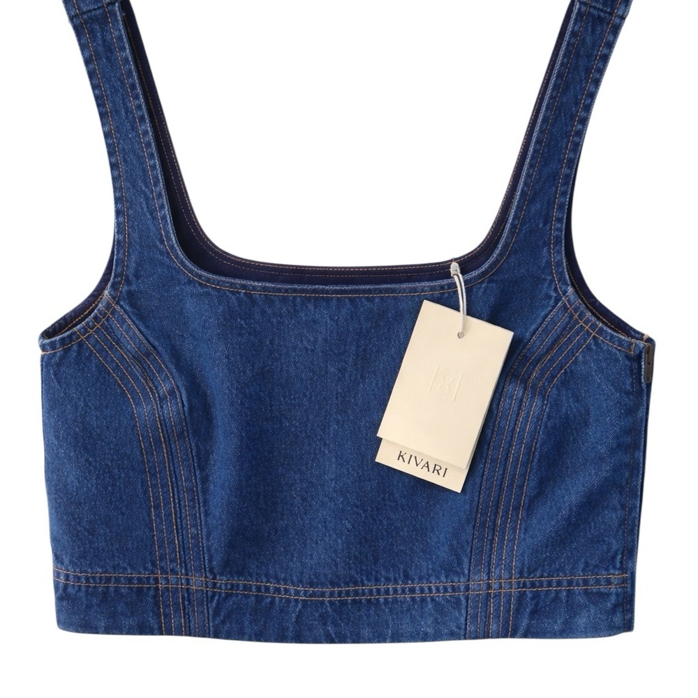 NWT Kivari Carla Denim Top XS